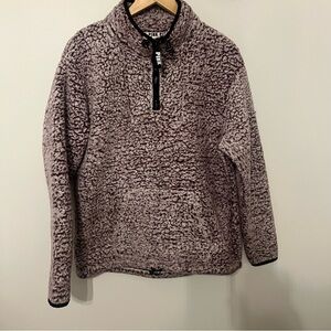 PINK Victoria’s Secret Sherpa Quarter Zip Pullover LG